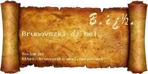 Brunovszki Ábel névjegykártya