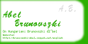 abel brunovszki business card